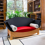 Дизайнерский диван с двумя подушками-валиками Poltronova Mitzi Sofa варинант исполнения - 7 | Loft Concept в Волгограде