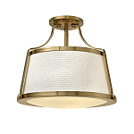 Потолочный светильник со светлым текстильным абажуром Hinkley варинант исполнения - 5 | Loft Concept в Волгограде
