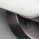 Бра с вытянутым цилиндрическим плафоном из белого алебастра на круглом основании Темная Латунь Cryptocrystalline Stone варинант исполнения - 3 | Loft Concept в Волгограде