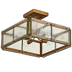 Потолочный светильник квадратный из толстого литого стекла Cast Glass варинант исполнения - 5 | Loft Concept в Волгограде