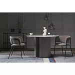 Стул полукруглый с каркасом из металла и мягким сиденьем и спинкой Soft Chenille варинант исполнения - 3 | Loft Concept в Волгограде