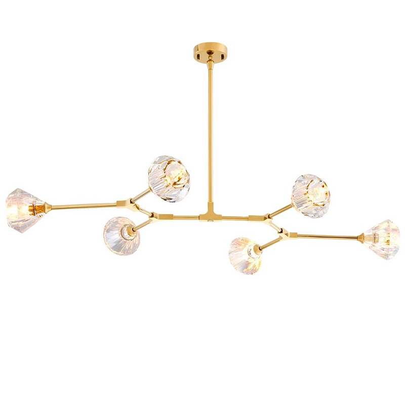 Люстра Chandelier Salasco Gold Золотой Прозрачный (Transparent) Люстра Chandelier Salasco Gold Золотой Прозрачный (Transparent) в Волгограде | Loft Concept