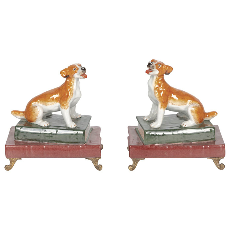 Держатель для книг Two dogs Коричневый Золотой Серый Белый в Волгограде | Loft Concept 