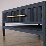 Кофейный стол Primo с двумя ящиками Черный дуб варинант исполнения - 5 | Loft Concept в Волгограде