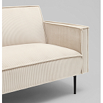 Диван современный вельветовый прямой Worcester Молочный варинант исполнения - 3 | Loft Concept в Волгограде