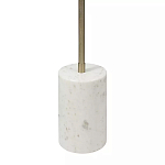 Торшер золотистый с 2-мя подвижными плафонами на белом мраморном основании Streams of Light варинант исполнения - 3 | Loft Concept в Волгограде