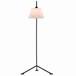 Торшер с черным наклонным корпусом и конусовидным абажуром Black Tripod варинант исполнения - 3 | Loft Concept в Волгограде