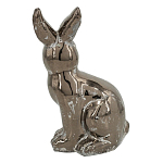 Статуэтка заяц из текстурированной терракоты и покрытый глянцевой краской под бронзу Rabbit Charm  варинант исполнения - 2 | Loft Concept в Волгограде
