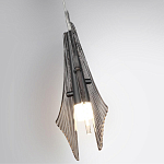 Подвесной светильник с черной металлической основой и рельефным плафоном Glass Pod варинант исполнения - 6 | Loft Concept в Волгограде