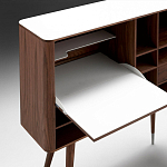 Дизайнерский комод-буфет на высоких ножках с выдвижными ящиками и открытыми полками Joshar варинант исполнения - 4 | Loft Concept в Волгограде