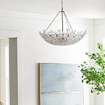 Люстра декорированная цветами из стекла Lightness of Flowers варинант исполнения - 3 | Loft Concept в Волгограде