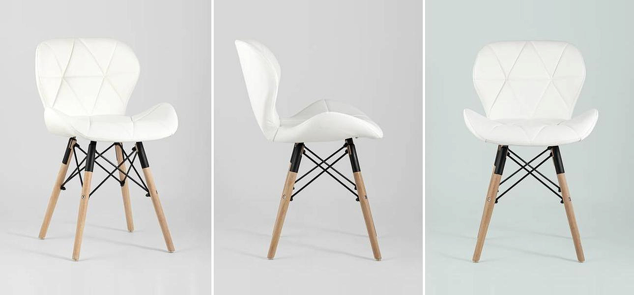 Стул Jeroen Chair Белая Экокожа Стул Jeroen Chair Белая Экокожа - Loft-Concept в Волгограде