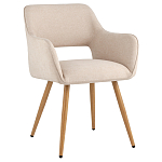 Стул в рогожке бежевого цвета NEASAN STOOL варинант исполнения - 1 | Loft Concept в Волгограде