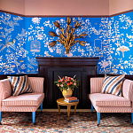 Обои ручная роспись Houghton Canton Blue варинант исполнения - 3 | Loft Concept в Волгограде