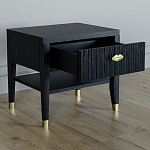 Прикроватная тумбочка с ящиком Elsa Dreams Black варинант исполнения - 2 | Loft Concept в Волгограде