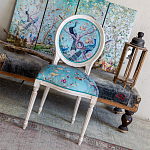 Стул из массива бука с изображением птиц и цветов Turquoise Beige Chinoiserie Garden Chair варинант исполнения - 6 | Loft Concept в Волгограде