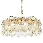 Люстра подвесная круглая с хрустальными овальными подвесками Harmonica варинант исполнения - 1 | Loft Concept в Волгограде