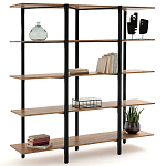 Стеллаж из массива дуба и стали Robson Rack Industrisal Metal Rust варинант исполнения - 2 | Loft Concept в Волгограде