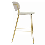 Стул барный широкой полукруглой спинкой на золотистых ножках Chair Smooth Shapes варинант исполнения - 2 | Loft Concept в Волгограде