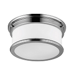 Потолочный светильник для ванных комнат цвета хром с вытянутым плафоном из молочного стекла Feiss варинант исполнения - 1 | Loft Concept в Волгограде