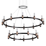 Люстра подвесная с двумя круглыми ярусами и цилиндрическими плафонами Arnaut Light варинант исполнения - 1 | Loft Concept в Волгограде