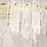 Люстра круглая с прозрачными стержнями разной длины Textured Glass Chandelier варинант исполнения - 4 | Loft Concept в Волгограде