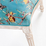 Стул из массива бука с изображением птиц и цветов Turquoise Beige Chinoiserie Garden Chair варинант исполнения - 5 | Loft Concept в Волгограде