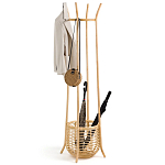 Напольная вешалка с корзиной из ротанга Trina Wicker Floor Hanger варинант исполнения - 1 | Loft Concept в Волгограде