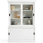 Витрина с раздвижными дверцами Wells Glass Showcase White варинант исполнения - 2 | Loft Concept в Волгограде