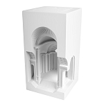 Встраиваемый в стену гипсовый светильник под покраску с арками и рельефными колоннами Antiquity Athena варинант исполнения - 2 | Loft Concept в Волгограде