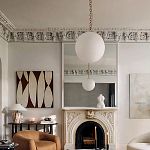 Подвесной светильник в форме шара из белого текстурного стекла Atmosphere варинант исполнения - 3 | Loft Concept в Волгограде