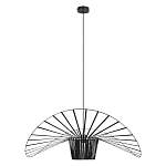 Подвесной светильник чёрного цвета с металлическим каркасом в форме веера Friture Vertigo Pendant варинант исполнения - 1 | Loft Concept в Волгограде