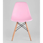 Пластиковый стул на ножках из массива бука Eames Pink варинант исполнения - 4 | Loft Concept в Волгограде