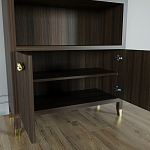 Книжный Стеллаж Elsa Dreams Walnut с задней стенкой варинант исполнения - 4 | Loft Concept в Волгограде