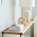 Консоль деревянной столешницей и полкой Wooden Table Top and Shelf варинант исполнения - 4 | Loft Concept в Волгограде