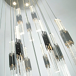 Люстра с прямоугольными плафонами из хрусталя Esme Rectangular Crystal Chrome Chandelier варинант исполнения - 3 | Loft Concept в Волгограде