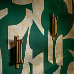 Обои ручная роспись в стиле Арт-деко Symphony Original colourway on Jade silk dupion варинант исполнения - 2 | Loft Concept в Волгограде