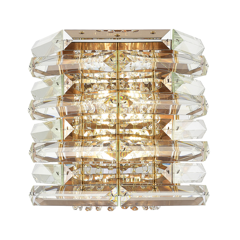 Бра в классическом хрустальном обрамлении Light Garland Прозрачное Стекло Медь Никель в Волгограде | Loft Concept 