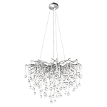 Люстра подвесная с прозрачными стеклянными подвесками в форме капель Диаметр 60 см Droplet Chandelier варинант исполнения - 10 | Loft Concept в Волгограде