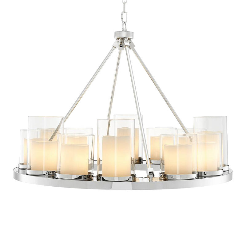 Люстра Chandelier Summit Сircle Нержавеющая сталь Прозрачный (Transparent) Белый Люстра Chandelier Summit Сircle Нержавеющая сталь Прозрачный (Transparent) Белый в Волгограде | Loft Concept