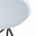 Столик приставной с круглой серой столешницей и черным основанием Round Stable Table варинант исполнения - 3 | Loft Concept в Волгограде