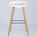 Барный стул на ножках из натурального дерева Boras White варинант исполнения - 3 | Loft Concept в Волгограде