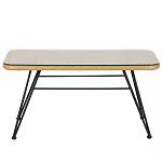 Журнальный столик с столешницей из ротанга и стекла Wicker Tabletop Under Glass варинант исполнения - 1 | Loft Concept в Волгограде