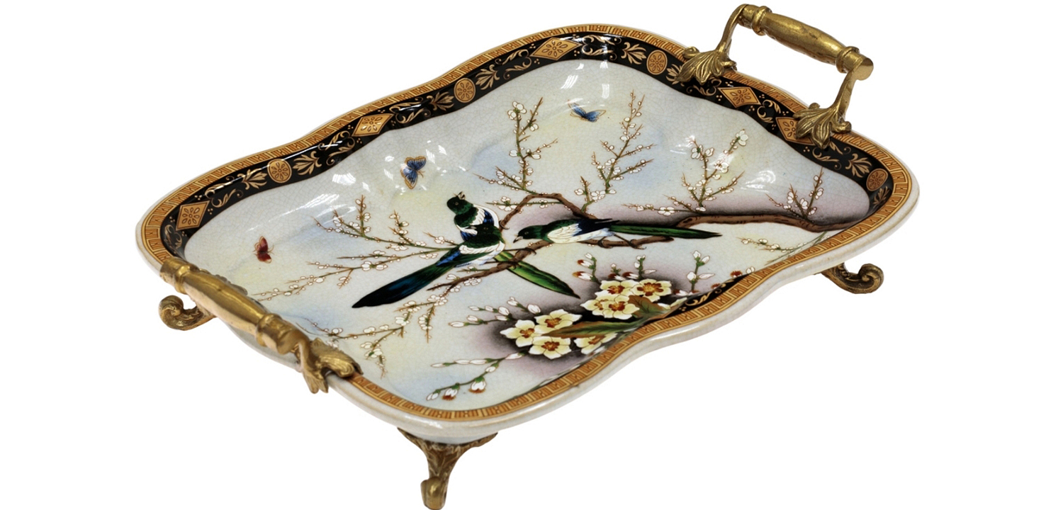 Поднос Magpies on Cherry Blossoms Поднос Magpies on Cherry Blossoms - Loft-Concept в Волгограде