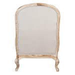 Кресло с пуфом с мягкой обивкой из льна Edward Armchair beige варинант исполнения - 3 | Loft Concept в Волгограде