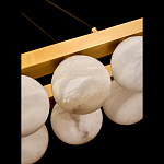 Люстра линейная прямоугольная с сферическими плафонами Phased Spheres варинант исполнения - 3 | Loft Concept в Волгограде