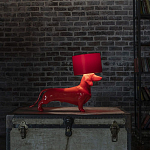 Настольная лампа COLLECTION OF DOGS с абажуром Такса варинант исполнения - 3 | Loft Concept в Волгограде