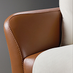 Элитарный современный диван Birmingham с кожаной спинкой варинант исполнения - 3 | Loft Concept в Волгограде