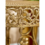 Столик приставной золотистый с орнаментом на столешнице Tanzania варинант исполнения - 7 | Loft Concept в Волгограде