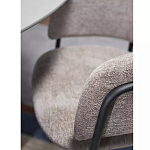 Стул полукруглый с каркасом из металла и мягким сиденьем и спинкой Soft Chenille варинант исполнения - 8 | Loft Concept в Волгограде